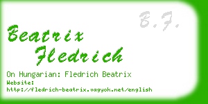 beatrix fledrich business card